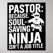 Funny Pastor Humor Christian Faith Leadership Joke Poster (Voorkant)