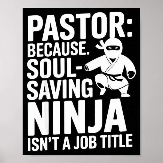 Funny Pastor Humor Christian Faith Leadership Joke Poster (Voorkant)
