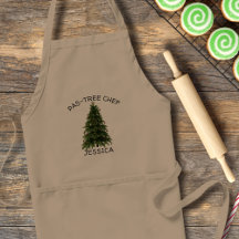 Funny Pastry Pun Kerstmis Pas-Boom Chef Schort