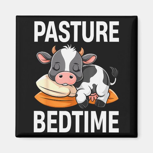 Funny Pasture Bedtime Cute Cow Pajamas Pj Sleep  Magneet (Voorkant)