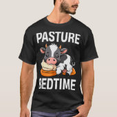 Funny Pasture Bedtime Cute Cow Pajamas Pj Sleep  T-shirt (Voorkant)