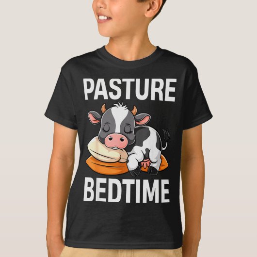 Funny Pasture Bedtime Cute Cow Pajamas Pj Sleep  T-shirt (Voorkant)