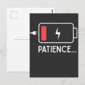 Funny Patience Mam and Dad Low Battery New Baby Briefkaart (Voorkant / Achterkant)