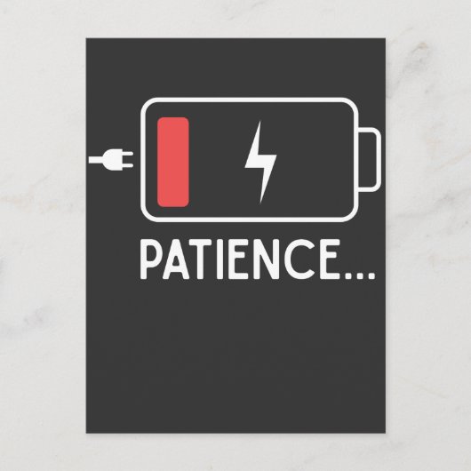 Funny Patience Mam and Dad Low Battery New Baby Briefkaart (Voorkant)