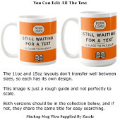 Funny Patience Title Retro Paperback Cover Orange Koffiemok