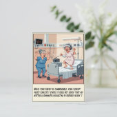 Funny Patient Dancing on Hospital Bed Get Well Briefkaart (Staand voorkant)