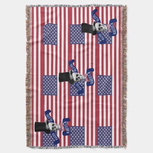 Funny patriotic American Deken (Voorkant Verticaal)