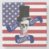Funny patriotic American Stenen Onderzetter (Voorkant)