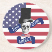 Funny patriotic american zandsteen onderzetter (Voorkant)
