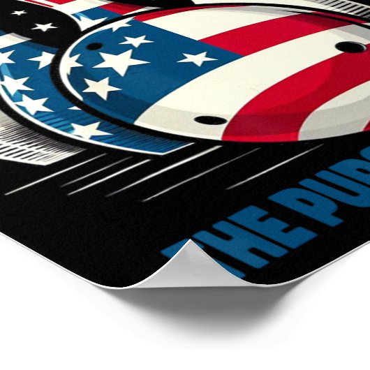 Funny Patriotic Bowlers Freedom Pursuit Of Strikes Poster (Hoek)