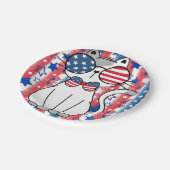 Funny Patriotic Cat Paper Bord (Gekanteld)