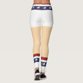 Funny Patriotic cheerleader legs strips Leggings (Achterkant)