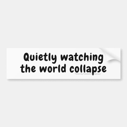 Funny Patriotic Deep State Global Reset Resistance Bumpersticker (Voorkant)