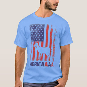 Funny Patriotic Goat 4 juli Goat lovers Farme T-shirt