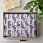 Funny Patriotic Mustache Pattern Tissuepapier (Geschenk)
