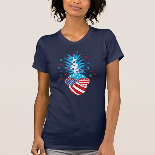 Funny Patriotic Pineapple T-shirt (Voorkant)