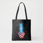 Funny Patriotic Pineapple Tote Bag (Voorkant)