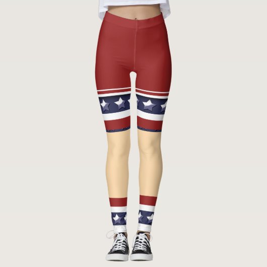 Funny patriotic shorts sokaans leggings (Voorkant)