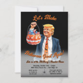 Funny Patriotic Trump Halloween Party Kaart (Voorkant)