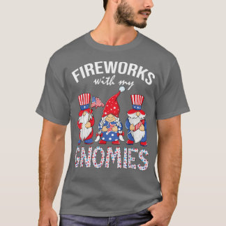 Funny Patriotics Pride Gnomes Gnomies VS 4th of J T-shirt