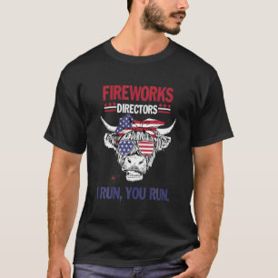 Funny Patriotics Pride Moorica Highland Koe Vlag 4 T-shirt