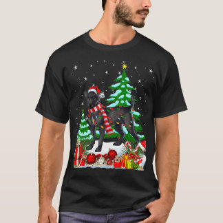 Funny Patterdale Terrier Dog Christmas Tree T-shirt