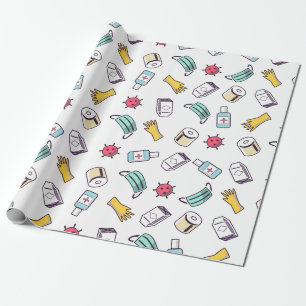 Funny Pattern Birthday Quarantine Cadeaupapier