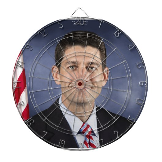 Funny Paul Ryan Dart Board van Rick London Dartbord (Voorkant)