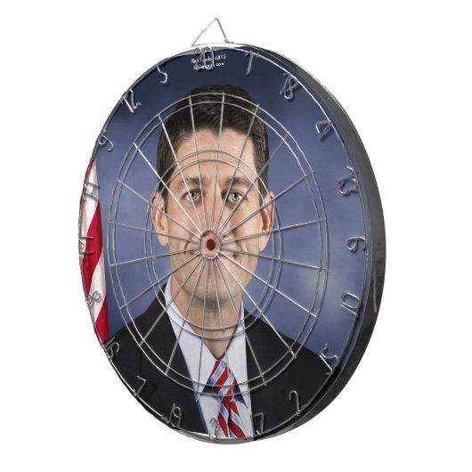 Funny Paul Ryan Dart Board van Rick London Dartbord (Voorkant Rechts)
