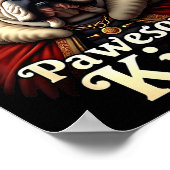 Funny Pawesome English Bulldog King Dog Art  Poster (Hoek)