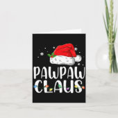 Funny Pawpaw Claus Christmas Pajamas Santa Kaart (Voorkant)