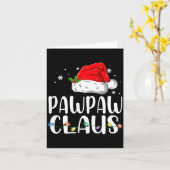 Funny Pawpaw Claus Christmas Pajamas Santa  Kaart (Gele Bloem)