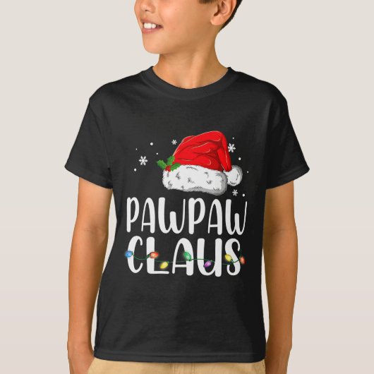 Funny Pawpaw Claus Christmas Pajamas Santa  T-shirt (Voorkant)