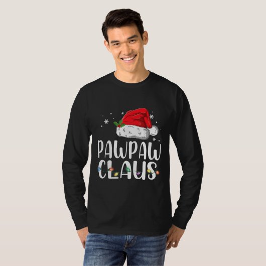 Funny Pawpaw Claus Christmas Pajamas Santa  T-shirt (Voorkant volledig)