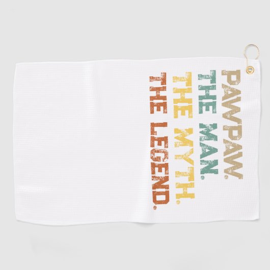 Funny PawPaw Het Man The Myth The Legend Custom Golfhanddoek (Horizontaal)