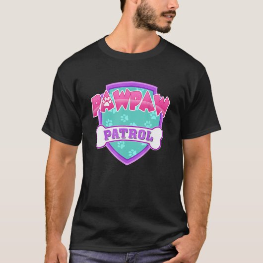 Funny Pawpaw Patrol - Dog Mam, papa voor mannen T-shirt (Voorkant)