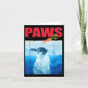 Funny Paws Bunny Rabbit Lover Bunny Parody Joke Bu Kaart