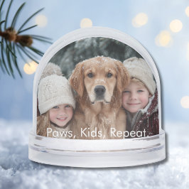 Funny Paws Kids Repeat Kid Dog Photo Personalized  Sneeuwbol