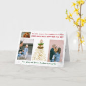 Funny Pawsitive Dog Cat 3 foto's Schattigee sneeuw Kaart (Gele Bloem)