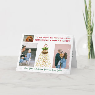 Funny Pawsitive Dog Cat 3 foto's Schattigee sneeuw Kaart