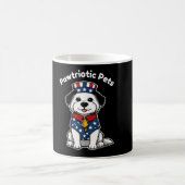 Funny Pawtriotic Pets – USA FlagClassic Mug, 11 oz Koffiemok (Center)