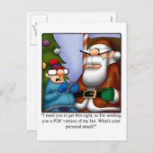 Funny PDF-lijst voor het Briefkaart Santa Humor (Voorkant / Achterkant)