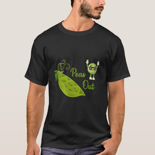 Funny Pea Shirt – Cute Veggie Graphic Tee (Voorkant)