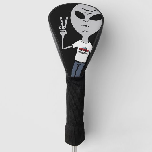 Funny Peace Alien Golfheadcover (Voorkant)