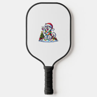 Funny Peace Hand Husky Christmas Lights Vrouwen Ma Pickleball Paddle