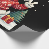 Funny Peace Hand Maltese Christmas Lights Womens M Cadeaupapier (Hoek)