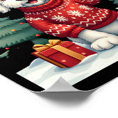 Funny Peace Hand Maltese Christmas Lights Womens M Poster (Hoek)