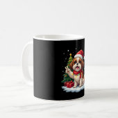 Funny Peace Hand Shih Tzu Christmas Lights Womens  Koffiemok (Voorkant links)