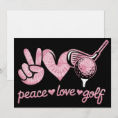Funny Peace Love Golf Player Sport Lovers Kaart (Voorkant / Achterkant)
