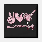 Funny Peace Love Golf Player Sport Lovers  Magneet (Voorkant)